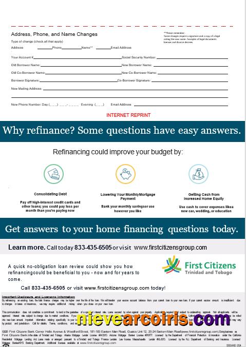 Trinidad and Tobago First Citizens Bank mortgage statement, 3 pages 3
